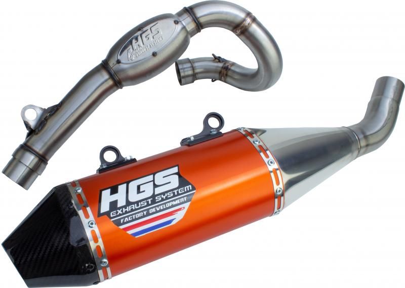 Full HGS Exhaust System Carbon/Orange - KTM SXF250 2023-2026