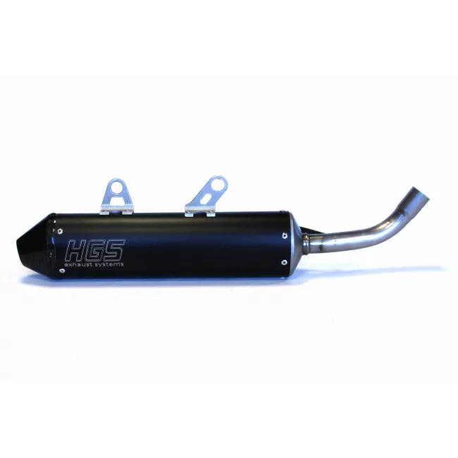 HGS Round Black Carbon Silencer – KTM SX250 & Husqvarna TC250 (2023–2026)