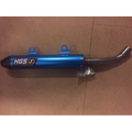 HGS Round Blue Carbon Silencer – KTM SX250 & Husqvarna TC250 (2023–2026)