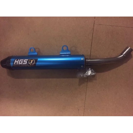 HGS Round Blue Carbon Silencer – KTM SX250 & Husqvarna TC250 (2023–2026)