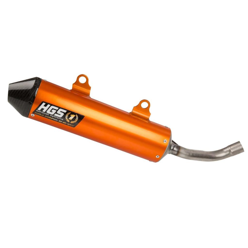 HGS Oval Orange Carbon Silencer – KTM SX250 & Husqvarna TC250 (2023–2026)