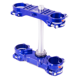XTRIG ROCS Tech Triple Clamp Blue – Husqvarna TE/FE (2015–2023) & TC/FC (2014–2022) – OS 22mm