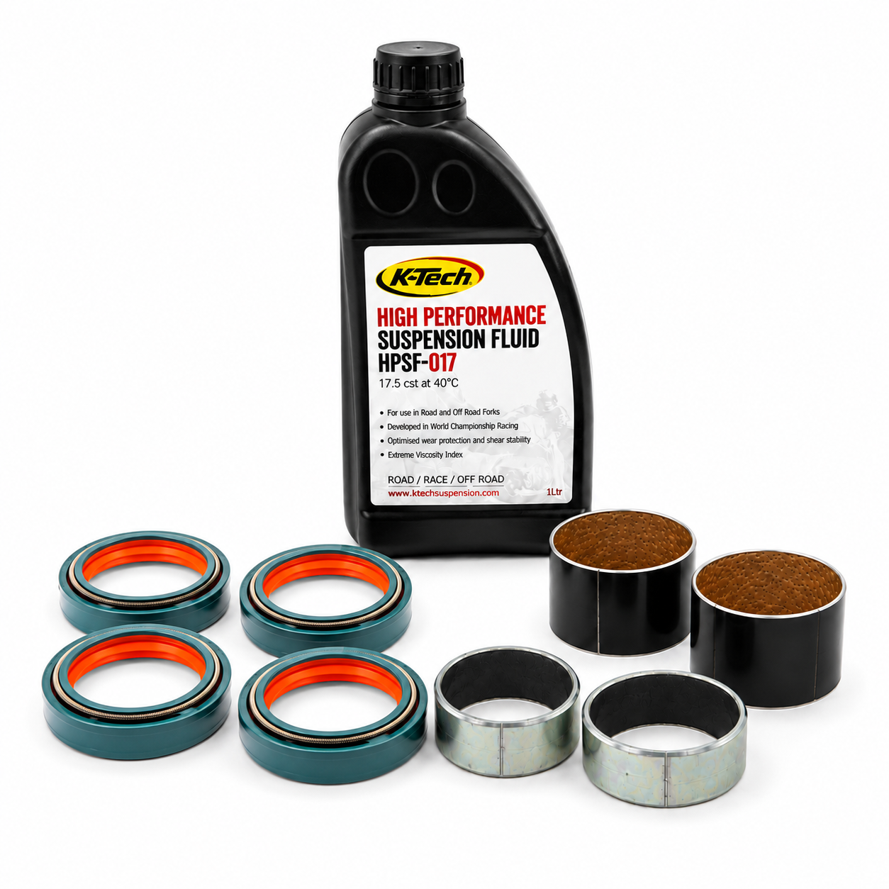 KTM 85 SX / Husqvarna TC85 / GASGAS MC85 Complete Fork Rebuild Kit – SKF Dual Compound Seals, K-Tech Bushes & 5W Fork Oil