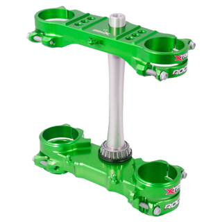 XTRIG ROCS Tech Triple Clamps (Green) - KAWASAKI KXF250 21-26/KXF450 19-26