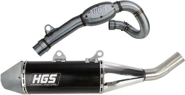 Full HGS Exhaust System Black/Steel - KAWASAKI KX250 2025 - 2026
