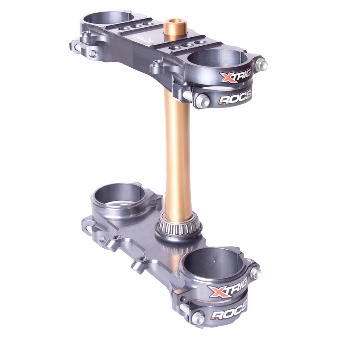 XTRIG ROCS Tech Triple Clamp (Silver) - SUZUKI RMZ250 19-26/RMZ450 18-26