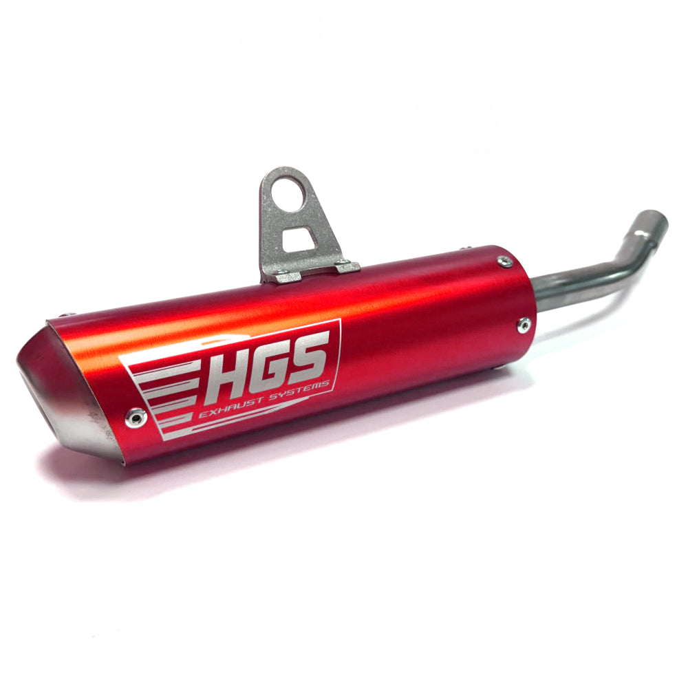 HGS Silencer Red/Steel - KTM HUSQVARNA GASGAS SX85/TC85/MC85 (2025-2026)
