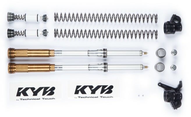 FRONT FORK CARTRIDGE KYB KIT WP AER / XACT 2016> 4.4N SPRINGS NO OIL 950mm